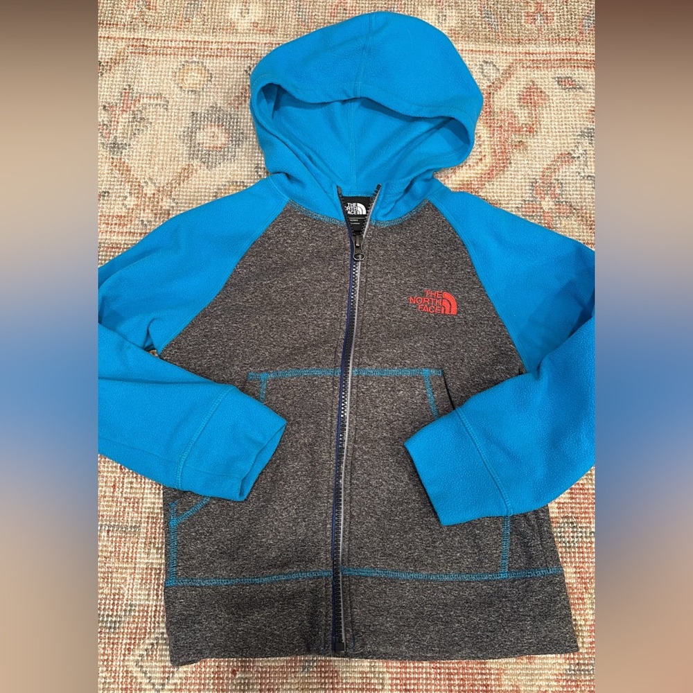 The North Face Kids Hoodie in Blue and Gray